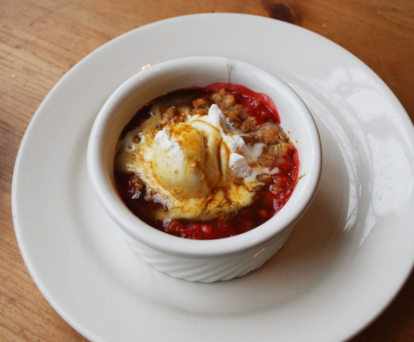 Cafe Flora Strawberry Rhubarb Crisp