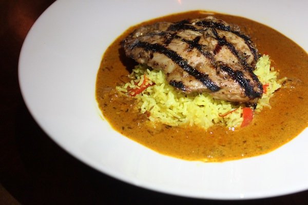 Marinated and Grilled Chicken with Creamy Saffron Curry. Photo by Jennifer Liu.