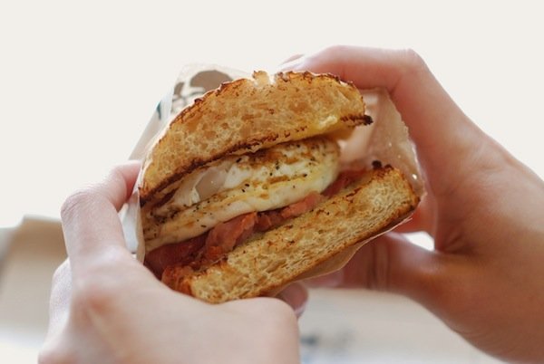 Smoked Ham, Egg + Cheese Breakfast Sandwich. Photo by Sean D.