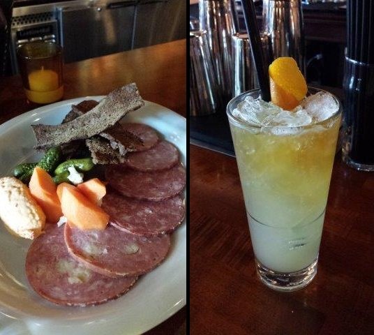 Happy hour Oktoberfest Sampler and a Danube Delta Buck