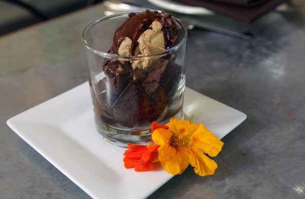 Cafe Flora Chocolate Brownie Coupe 