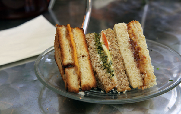 Remedy Teas Apple Pie, Creamy Pesto and pb&j Tea Sandwiches