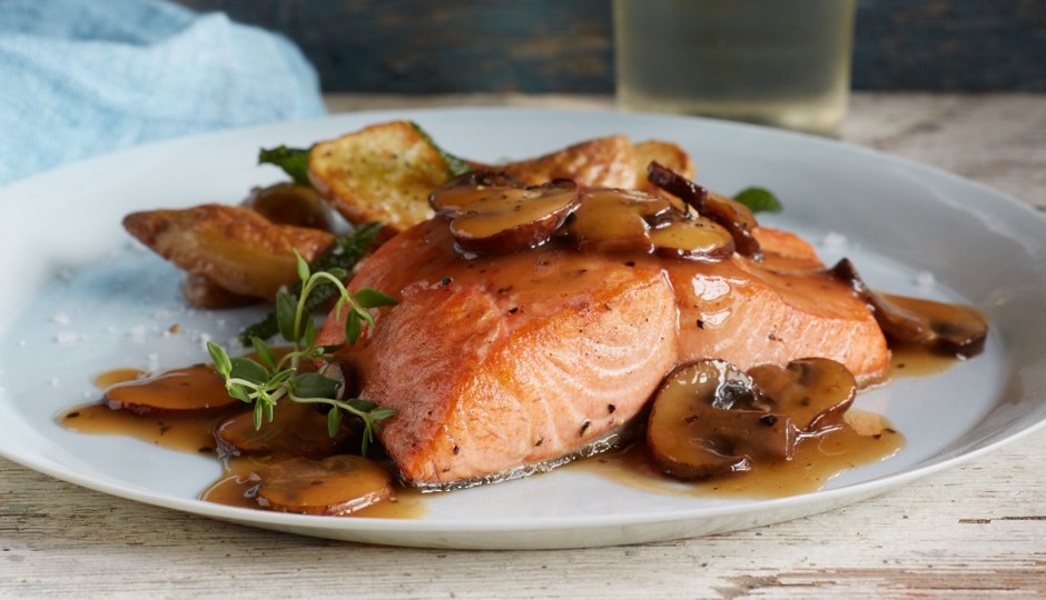 Alaska Salmon Marsala, , Courtesy Alaska Seafood