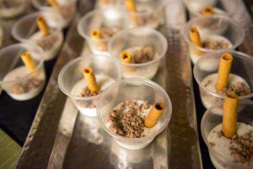 Collections Cafe's Almond Joy Panna Cotta. Photo by Seattle Weekly. 
