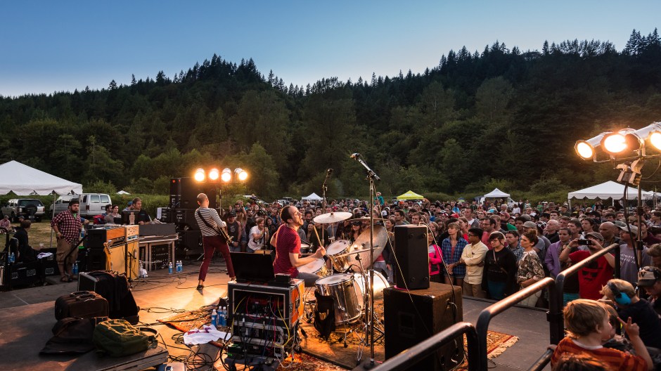 Helio Sequence performs, Courtesy Timber! Outdoor Music Festival 